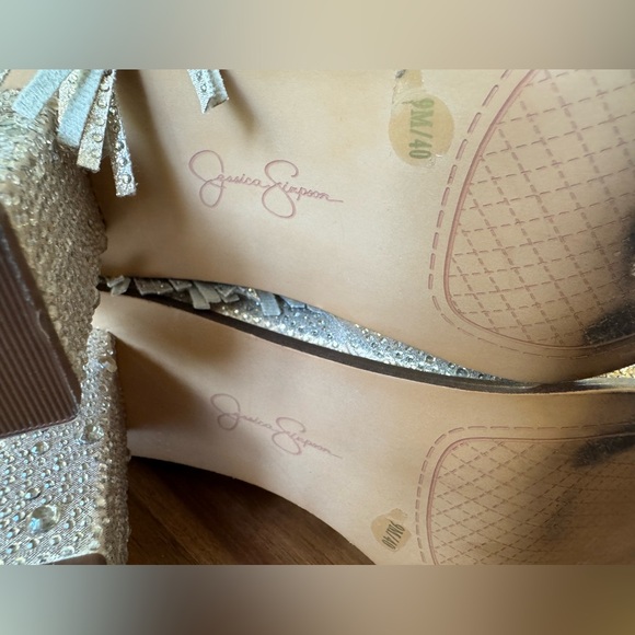 Jessica Simpson Asire2 Champagne Fringe Heeled Boots - Picture 10 of 13